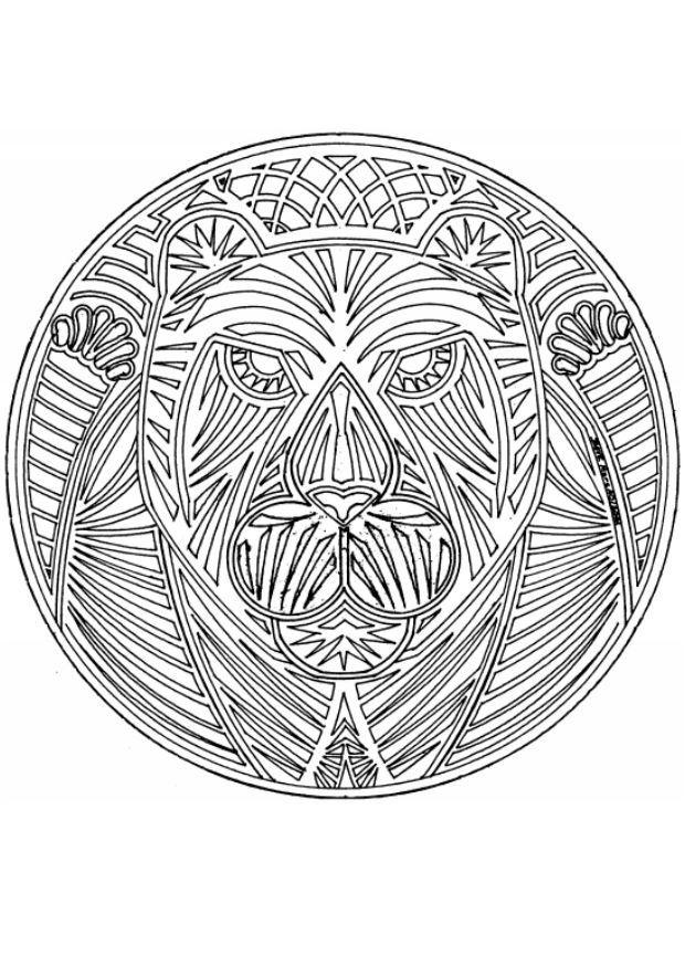 tiger mandala Coloring page tiger mandala