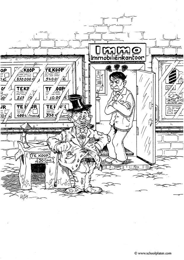 real estate agent Coloring page real estate agent