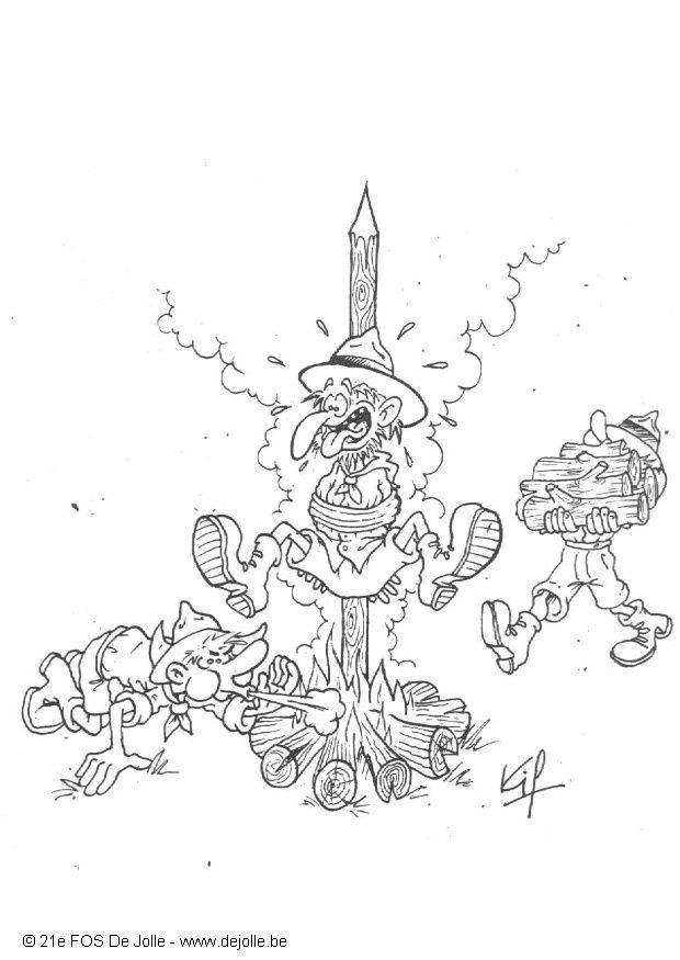 campfire Coloring page campfire