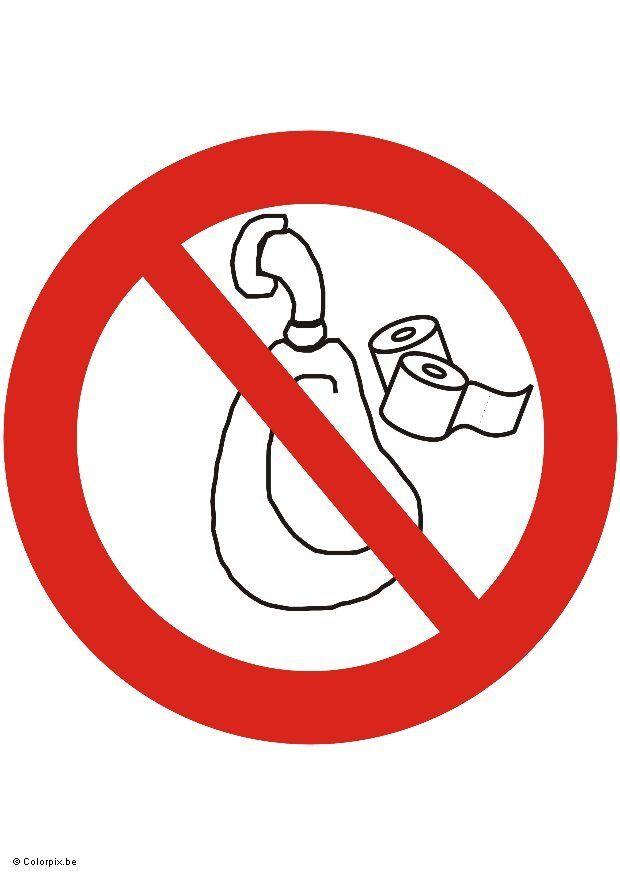 Image do not throw paper in the toilet