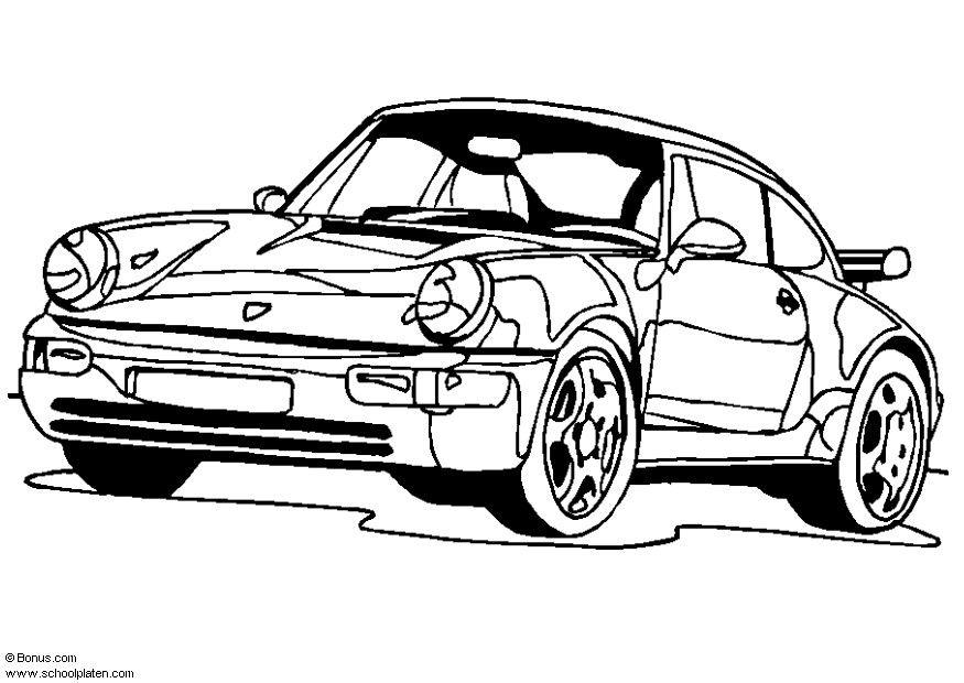 Coloring page porsche 911 turbo