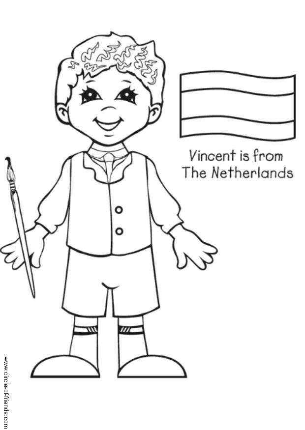 Coloring page vincent from the netherlands