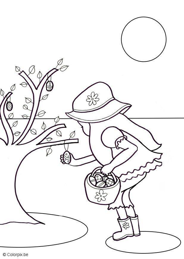 searching easter eggs Coloring page searching easter eggs