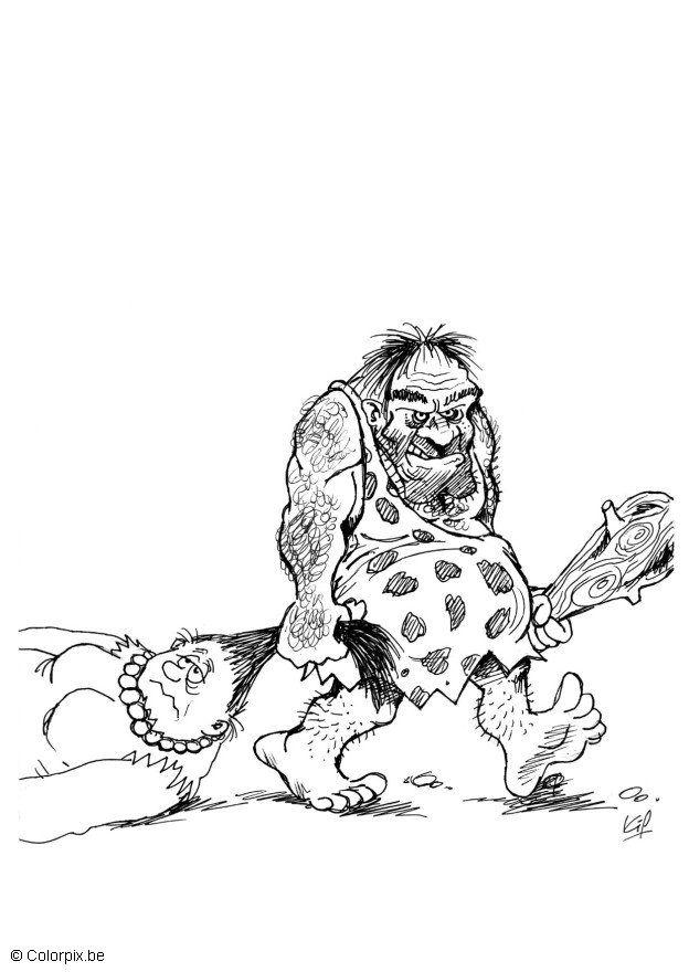 prehistory Coloring page prehistory