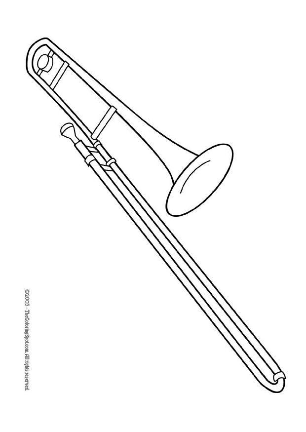 trombone Coloring page trombone