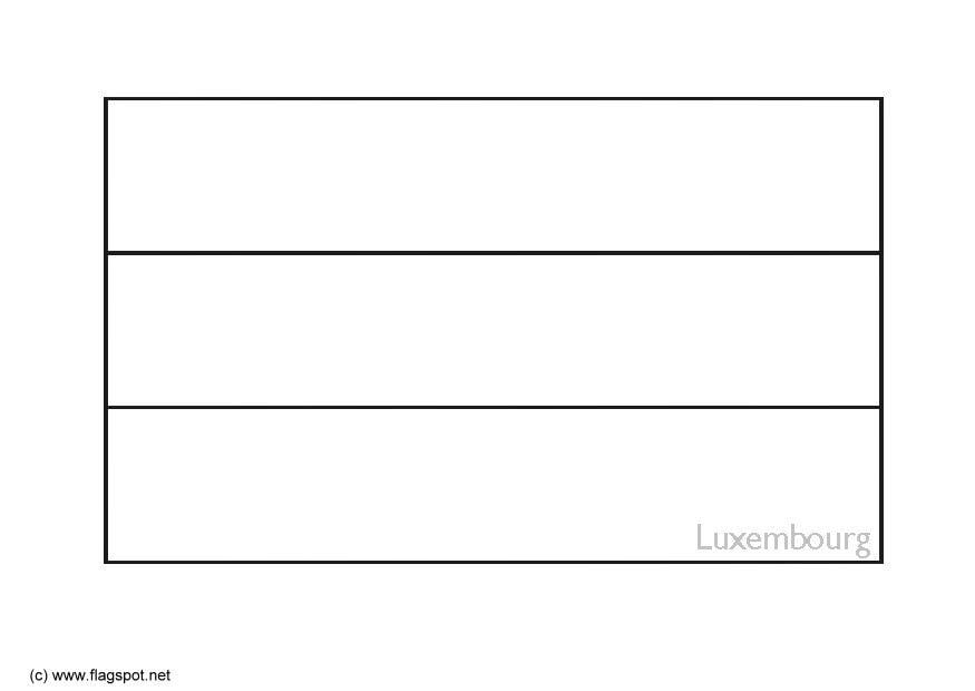 Coloring page flag luxembourg