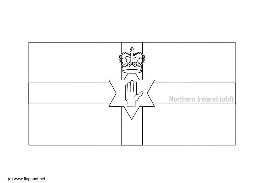 Coloring page flag northern ireland (old)