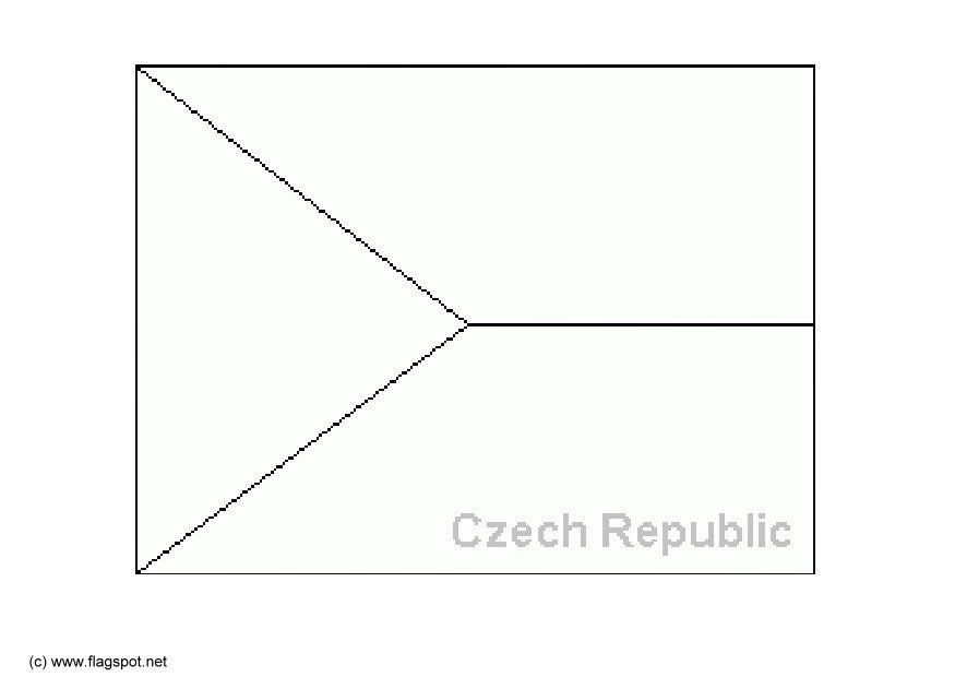 Coloring page flag czech republic