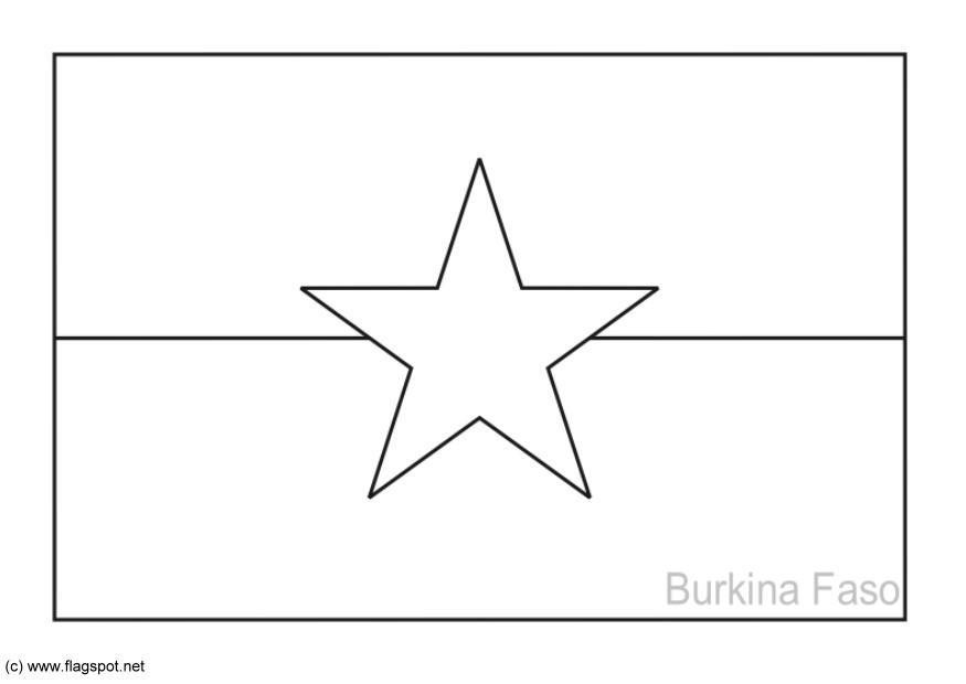 Coloring page flag burkina faso