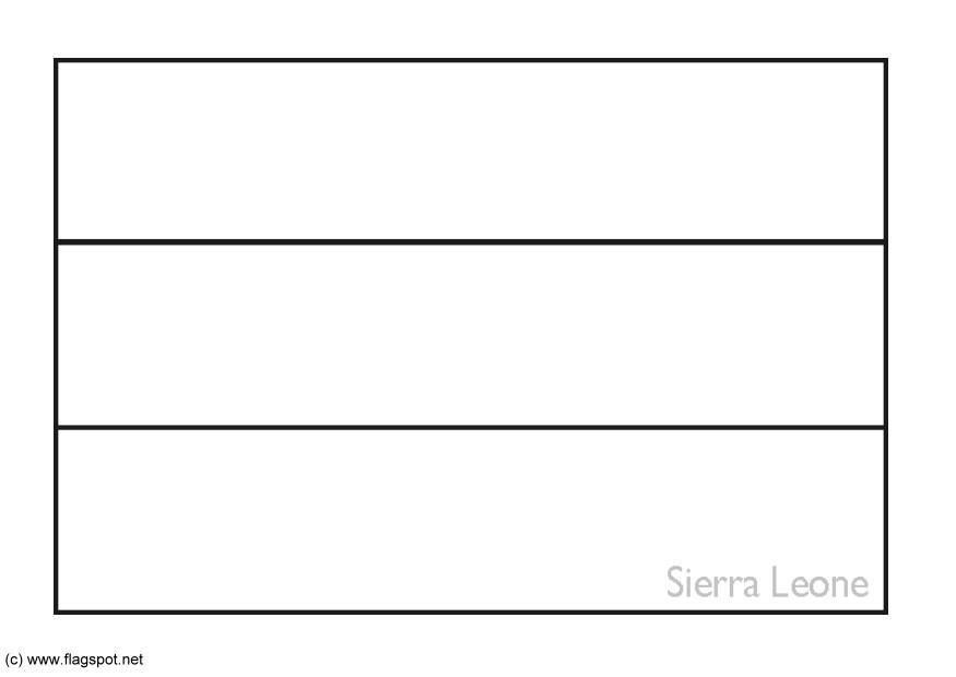 Coloring page flag sierra leone