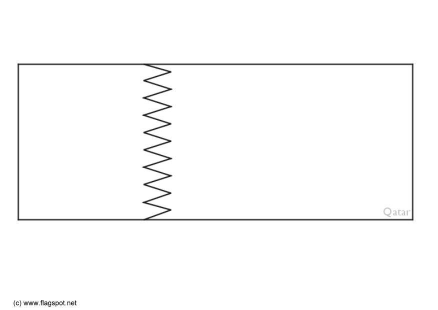 Coloring page flag qatar