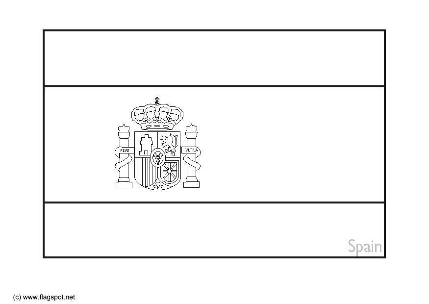 Coloring page flag spain 2