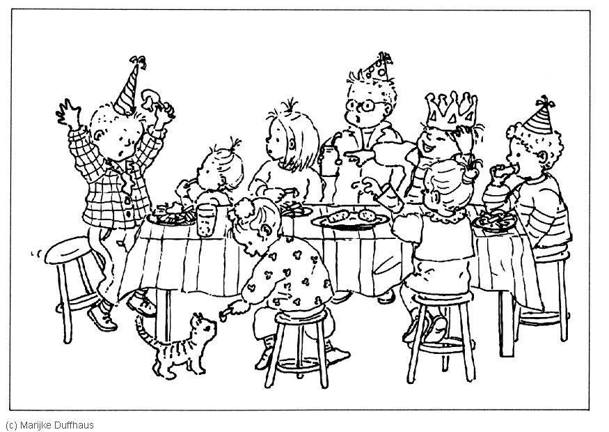 birthday party Coloring page birthday party