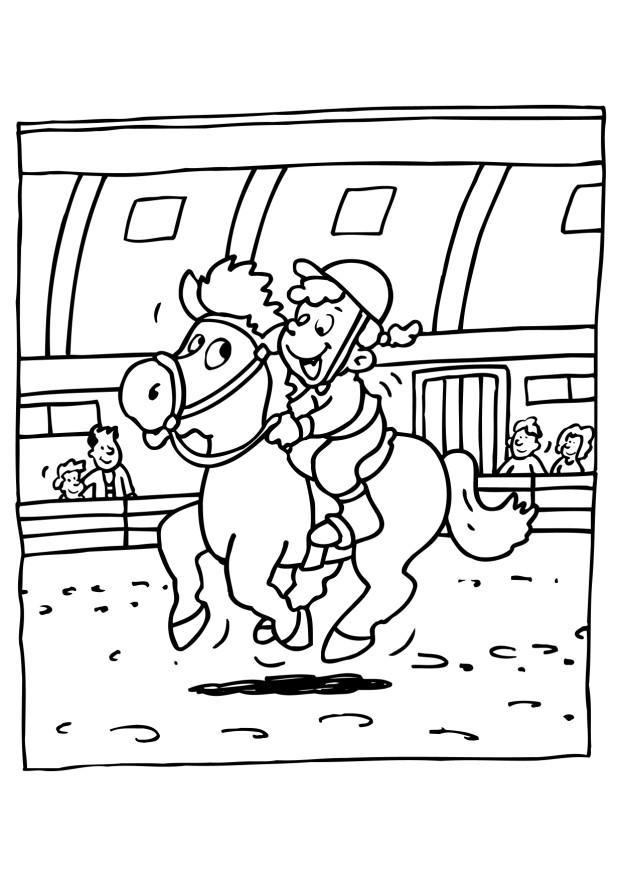 horse riding Coloring page horse riding