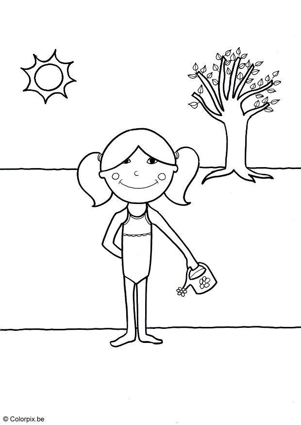 summer Coloring page summer
