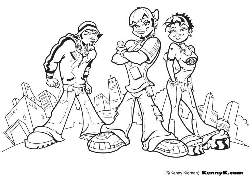 Coloring page cool mp3