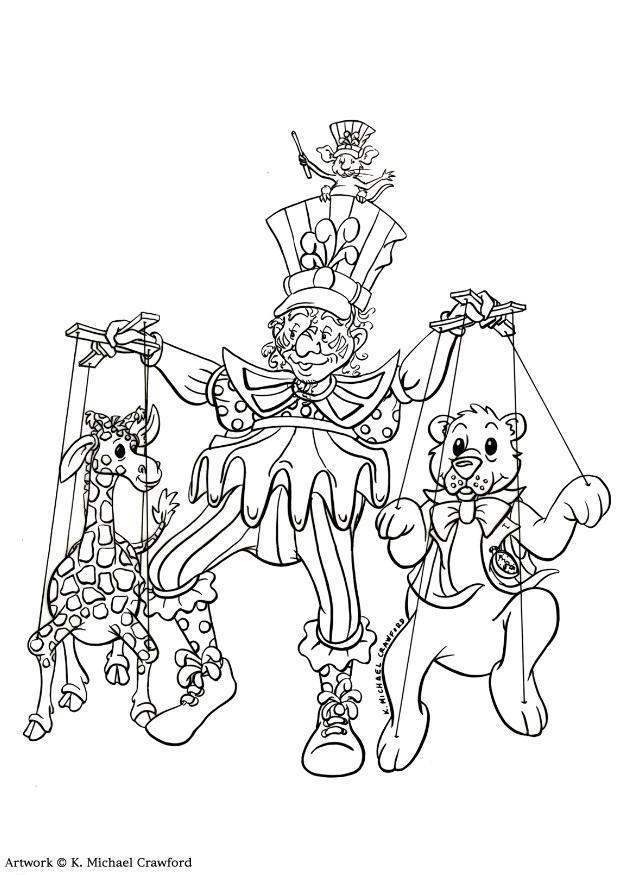 puppet show Coloring page puppet show
