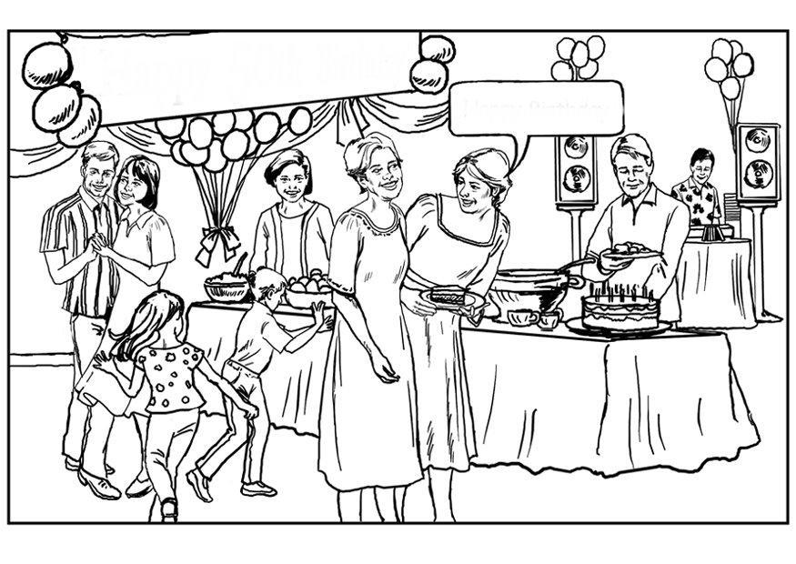 birthday party Coloring page birthday party