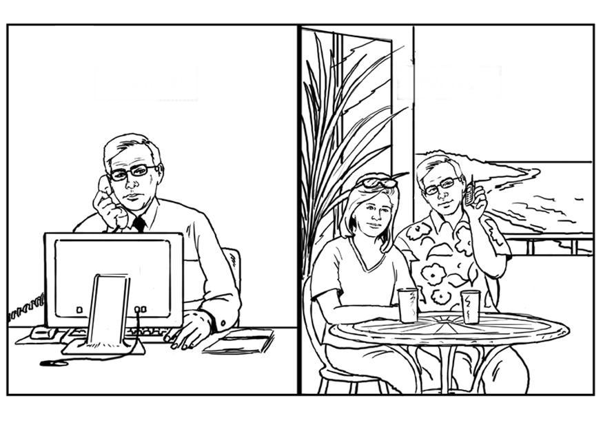 communication Coloring page communication