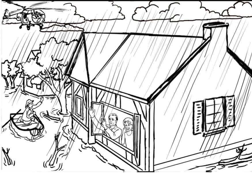 flood Coloring page flood