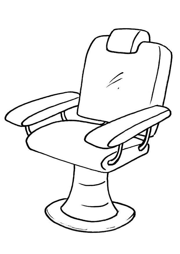 barber chair Coloring page barber chair