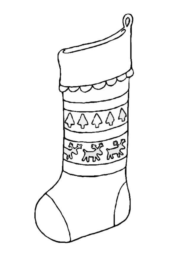 Coloring page stocking