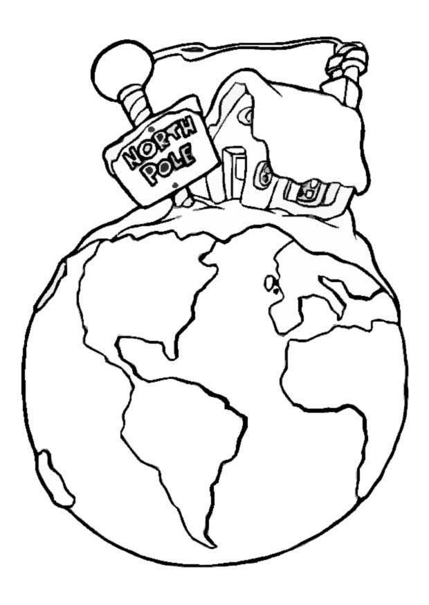 santas home Coloring page santas home