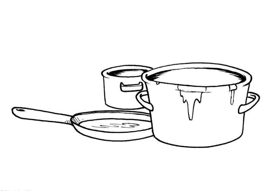 pots and pans Coloring page pots and pans