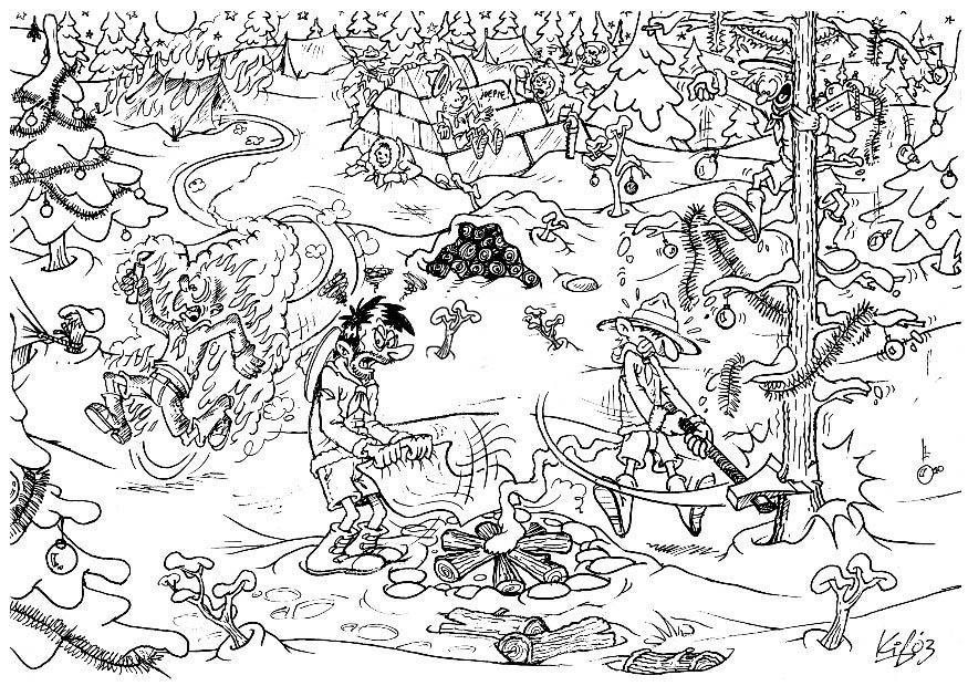scouts at wintercamp Coloring page scouts at wintercamp