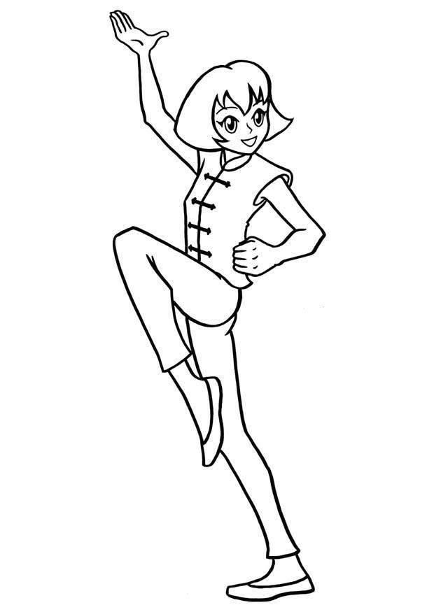 happy girl Coloring page happy girl