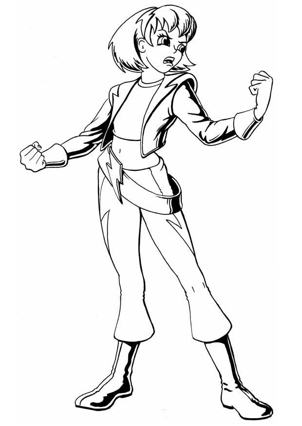 angry girl Coloring page angry girl
