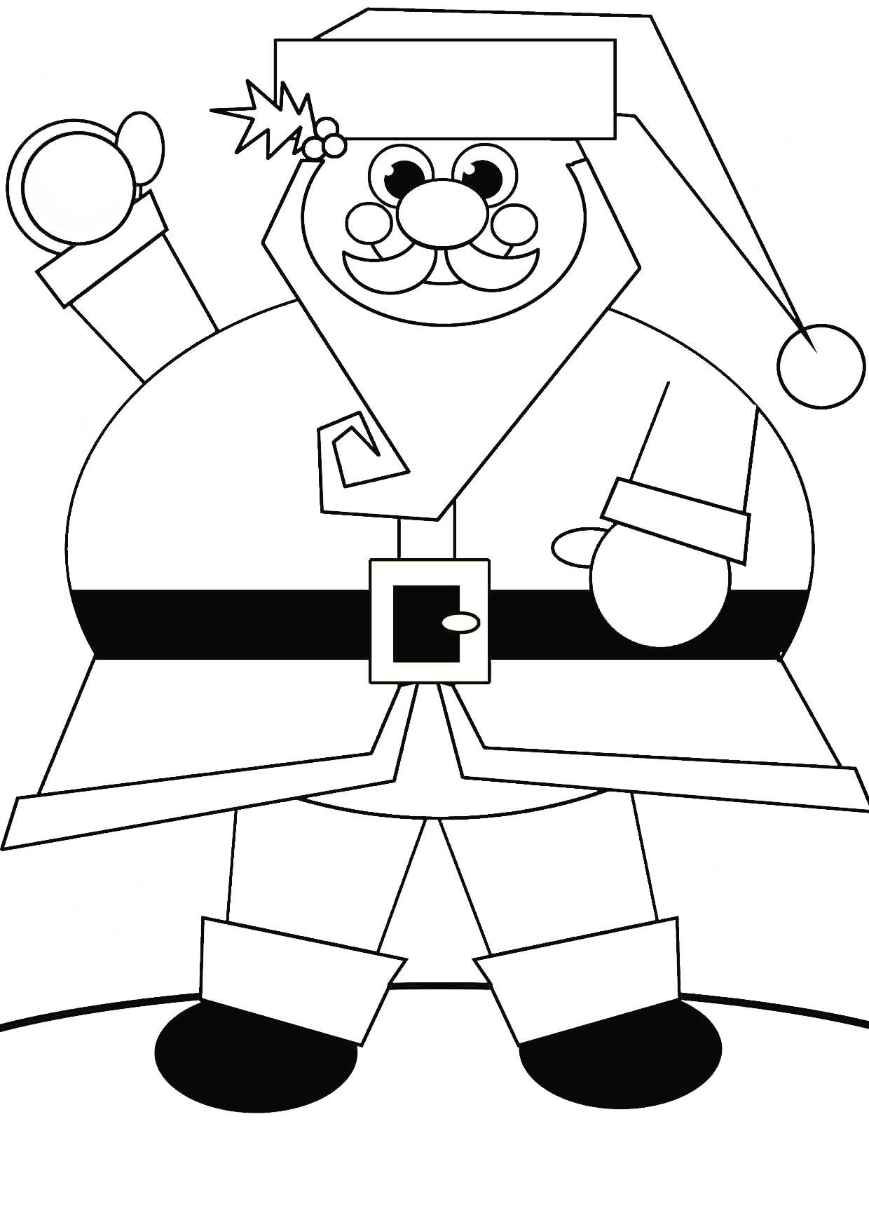 Coloring page santa claus