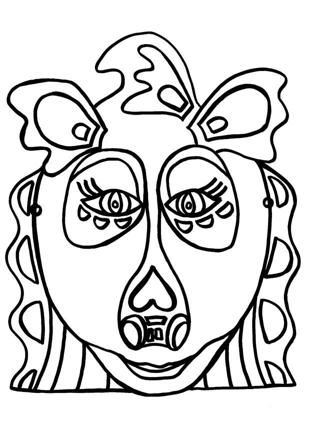 dragon mask Coloring page dragon mask