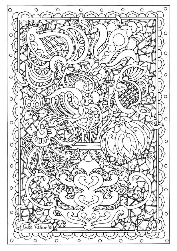 flower vase Coloring page flower vase