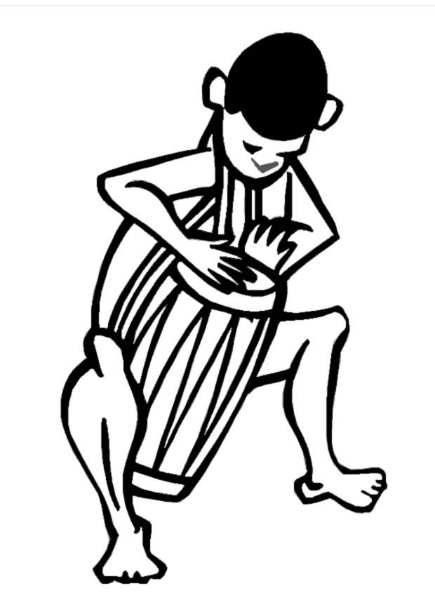 Coloring page musician