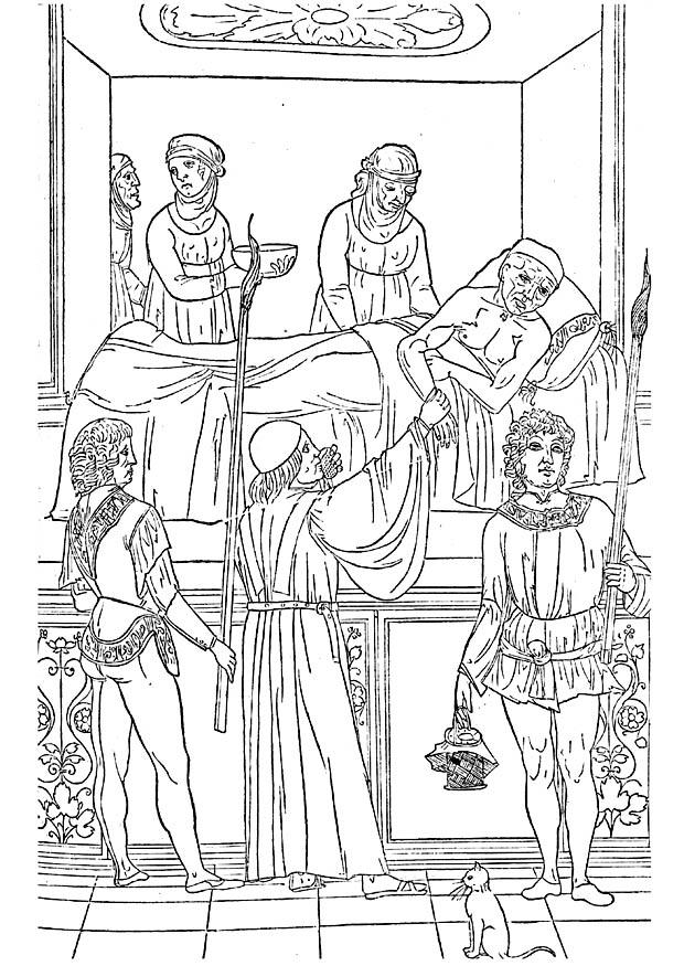 Coloring page illness