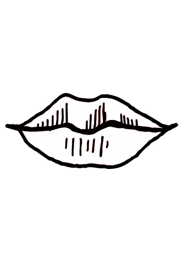 Coloring page mouth- lips