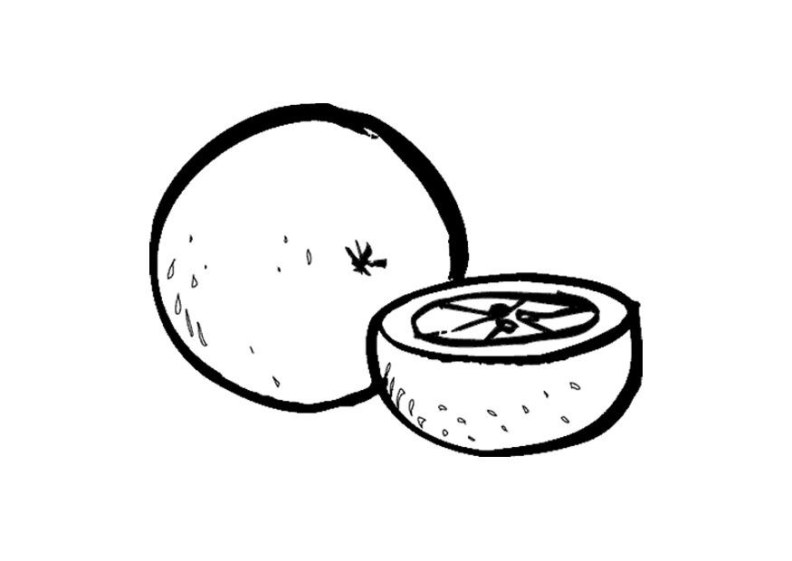 orange Coloring page orange