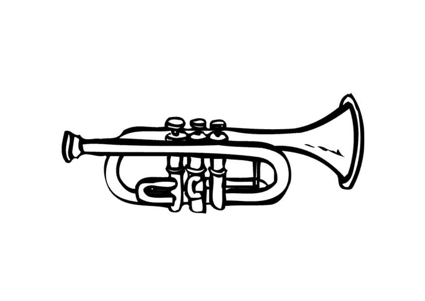 Coloring page trumpet