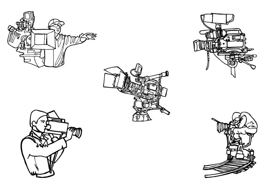 movie cameras Coloring page movie cameras