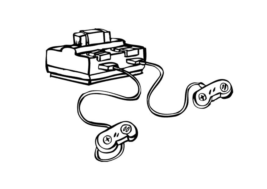 game console Coloring page game console