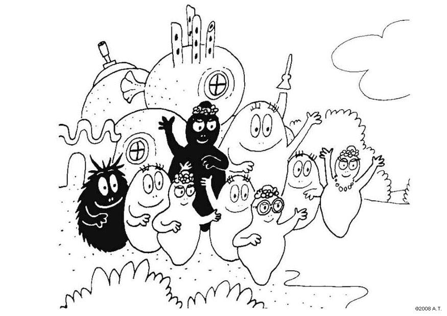 barbapapa family Coloring page barbapapa family