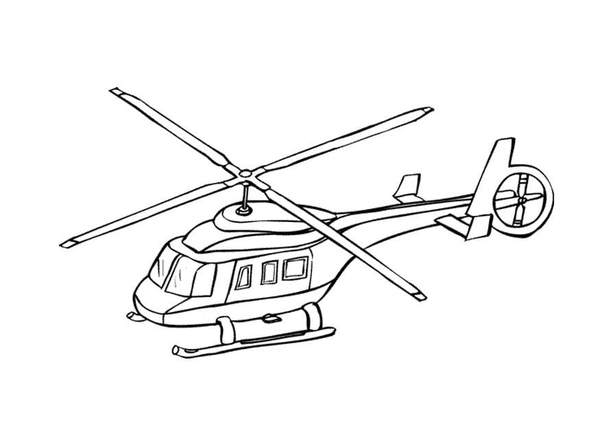 Coloring page helicopter