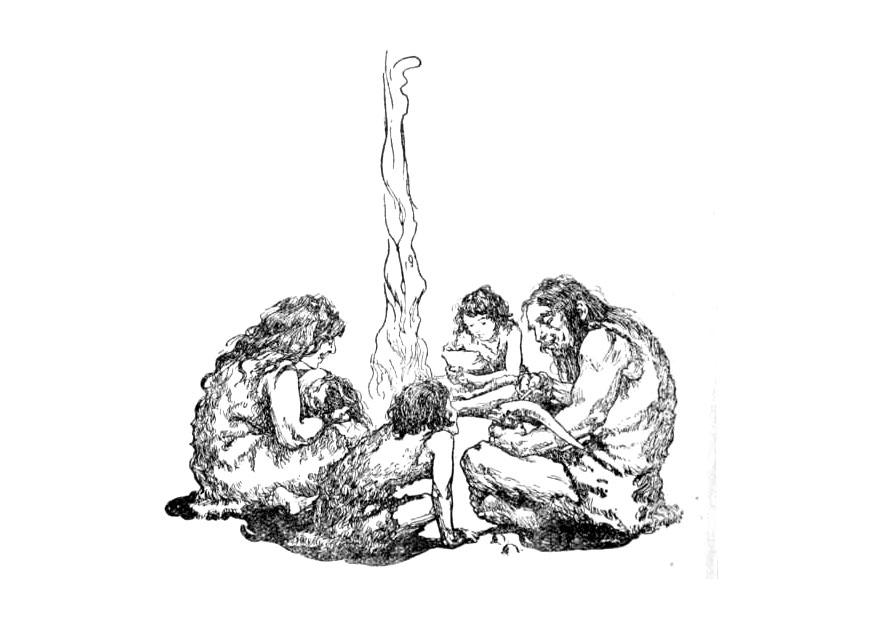 prehistoric family Coloring page prehistoric family
