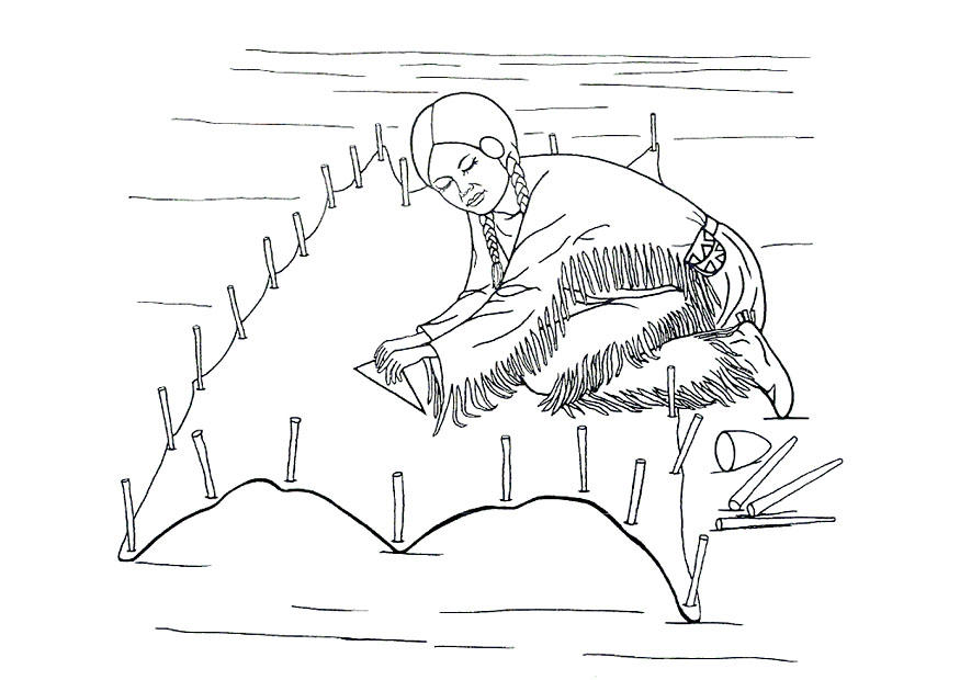 hide scraping Coloring page hide scraping