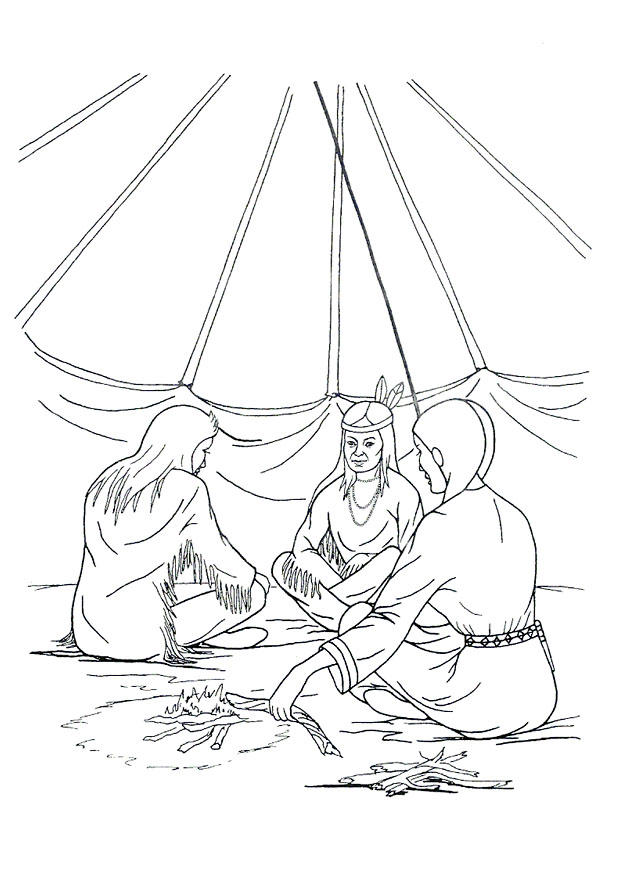 tipi home Coloring page tipi home
