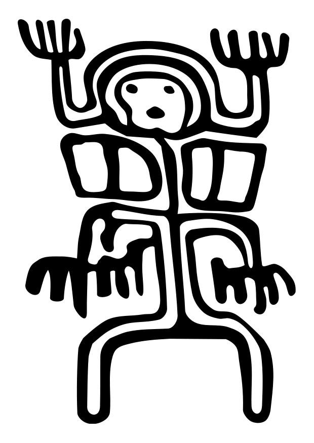 Coloring Page cave painting - Free printables - Img 26332