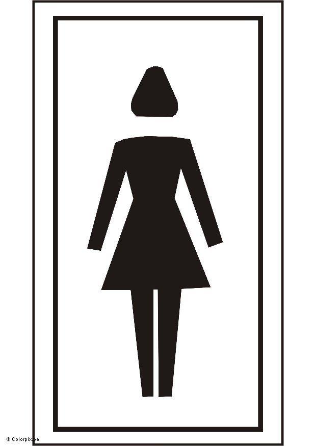 Coloring Page women´s room - Free printables - Img 5429