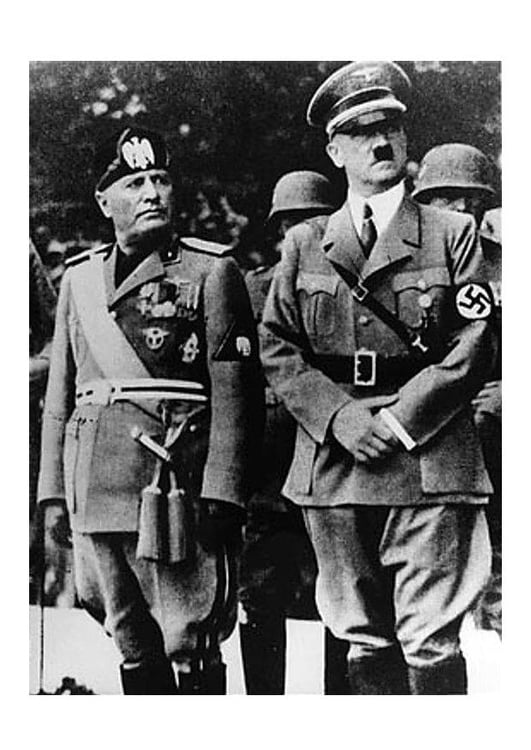 Photo Adolf Hitler and Benito Mussolini