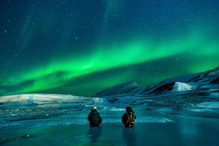 Photo aurora borealis